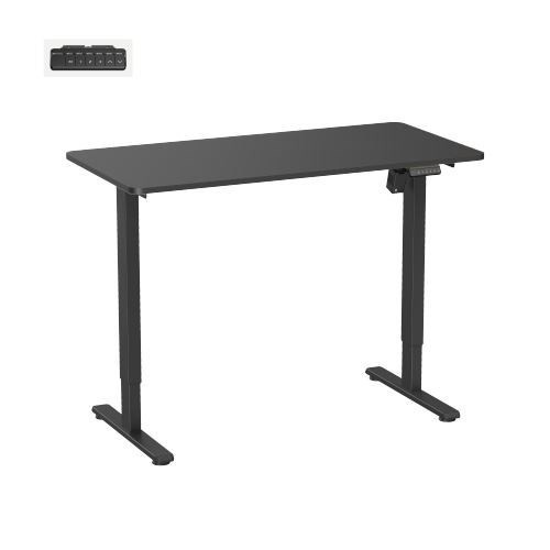 Brateck S11-22Re-B Eco Eronomic Office Electric Sit-Stand Desk With SingleMotor.DesktopIncludedWidth 1200 X600MM Height Range 730-1210MM Weight Cap 40Kgs 3 Memory Settings Collision Sensor Black.