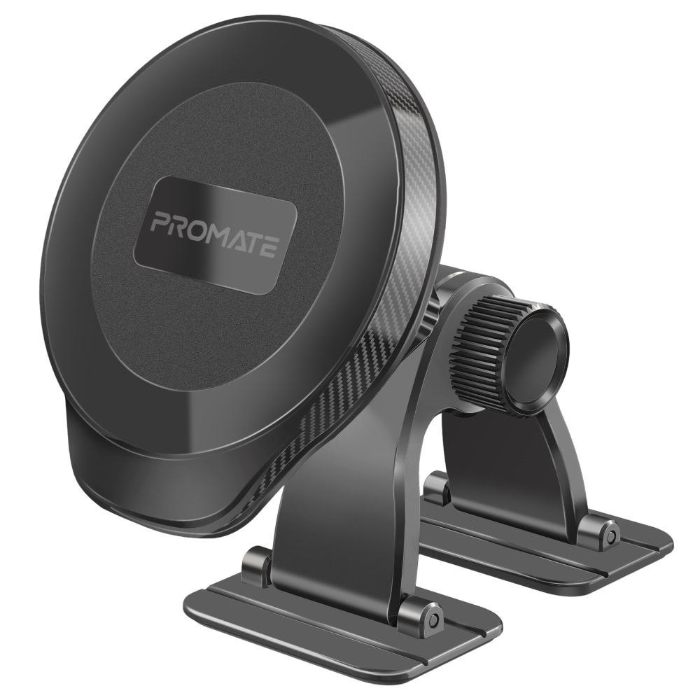 Promate Arcmount MagGrip 360 Cradleless Magnetic Smartphone Holder. Versatile Mount Design forAnytype Of Dashboard Surface Metal Rings Included