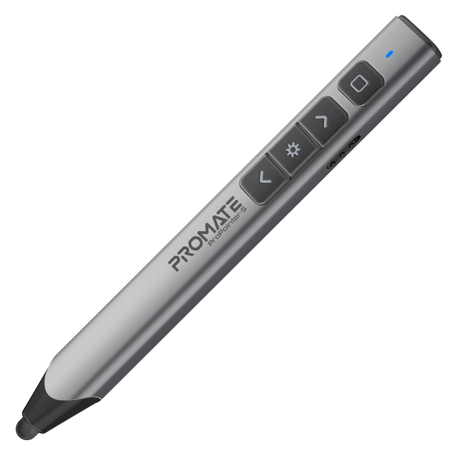 Promate Universal Intuitive Laser Pointer With Built-In Stylus Pen - 220mAh Built-In Battery - Usb-A Dongle - Green Laser
