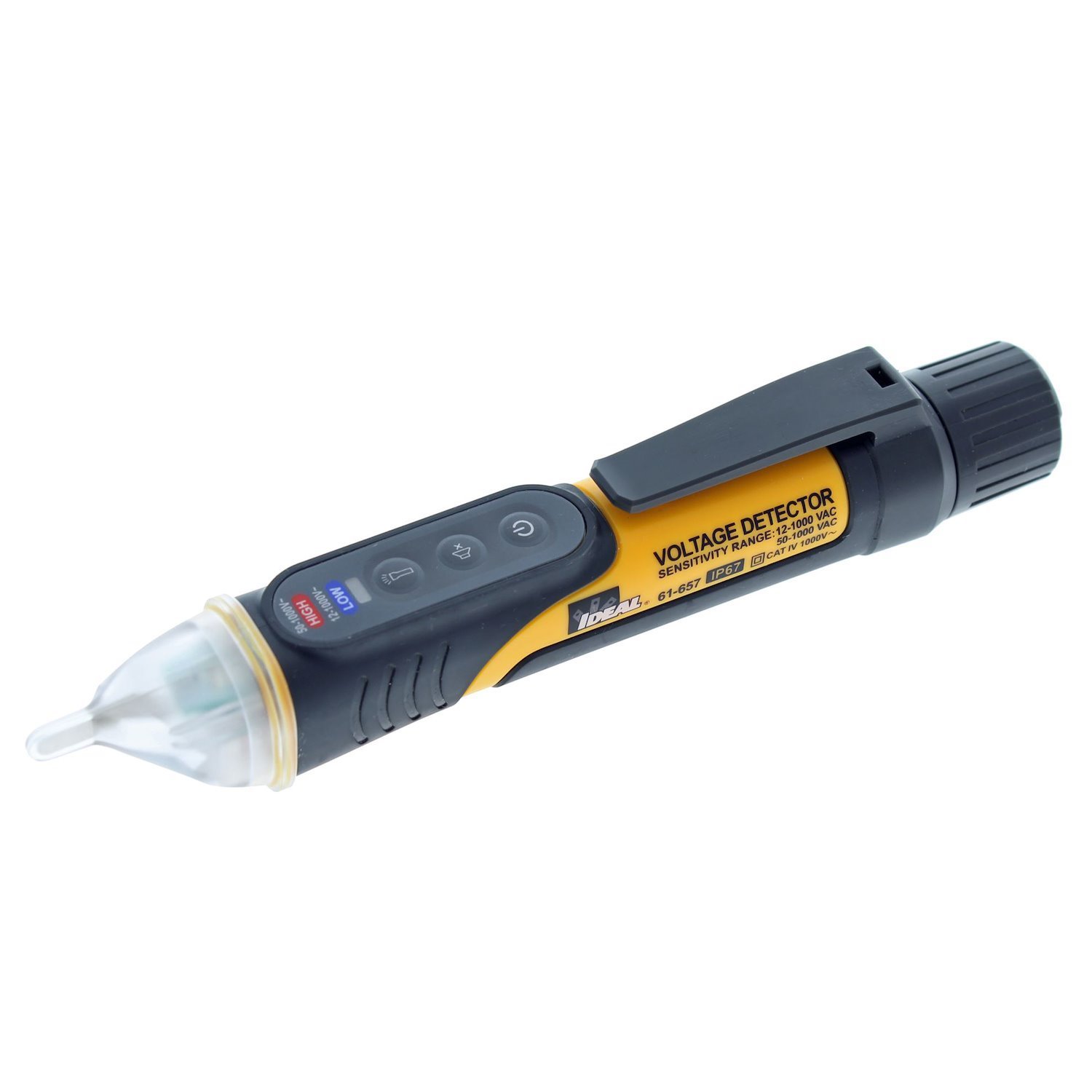 Ideal Industries Idl61-657 12-1000V Ac Dual Range NCVT With Flashlight - Cat Iv 1000V Rating