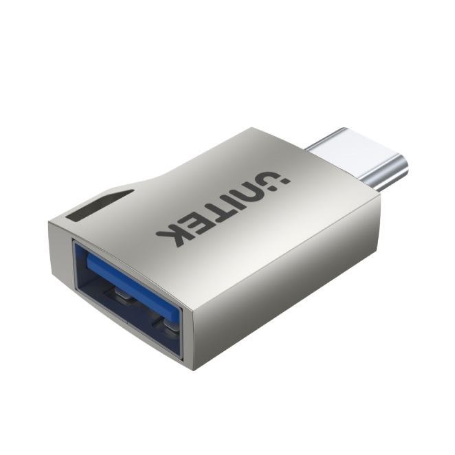 Unitek A1025gni Usb-C To Usb-A Ultra-Tiny AdaptorwithEasyGripDesign.SupportsSuperspeed5Gbps.BuiltTough With Zinc-Alloy Housing & Keychain Eye. Supports QC3.0 & Up To 9V/2A C