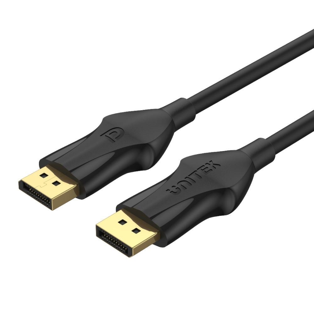 Unitek C1624BK-1M DisplayPort 1.4 DisplayPort Cable - 1M - Black Up To 8K 60Hz - Up To 32.4Gbps - Latched Connectors - Flexible Cable - Gold Plated Connectors