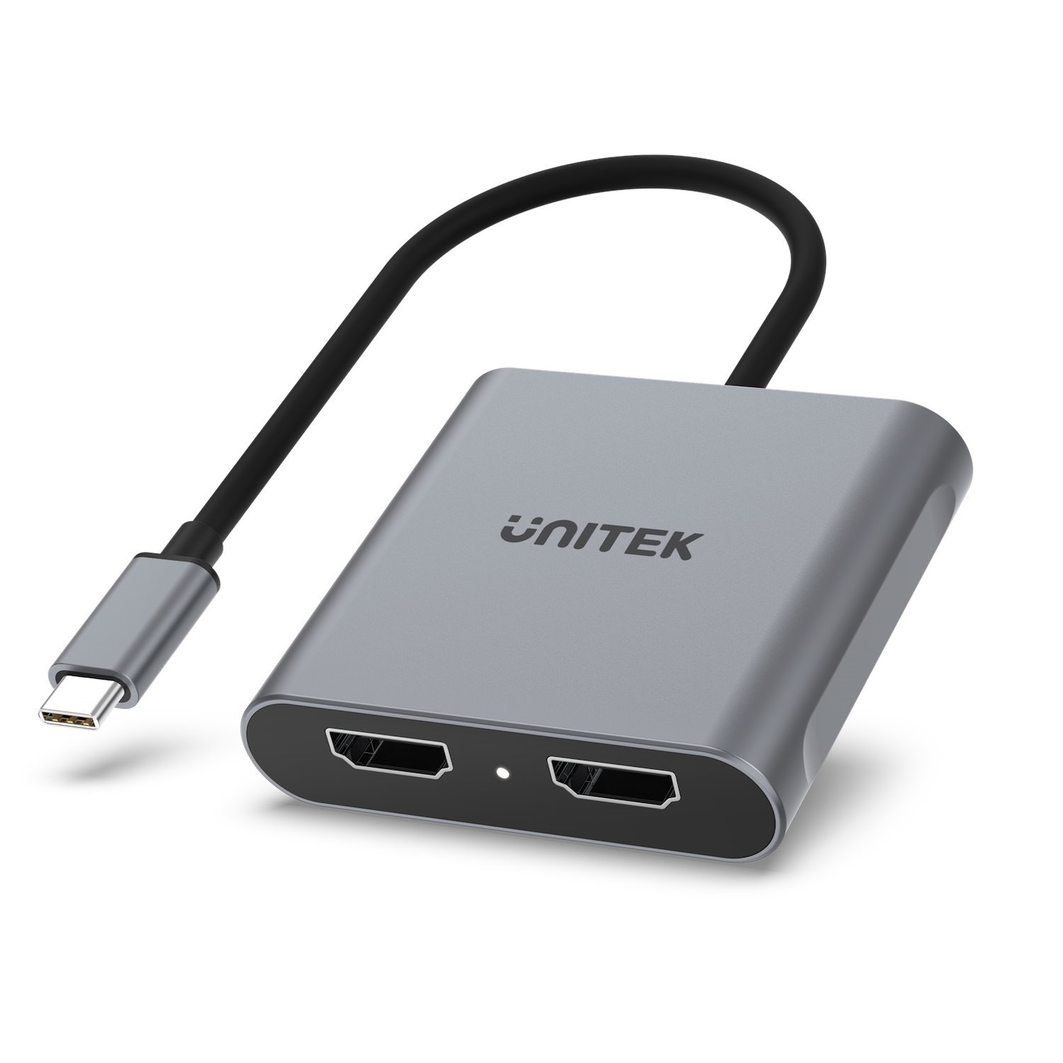 Unitek V1404B Usb-C To Dual Hdmi Adapter. Supports Up To 4K 60Hz. Supports Multi-Screen (MST) HDCP 2.2.Bus-powered. Plug & Play. Supports Screen Mirroring & Extending On Windows Os.