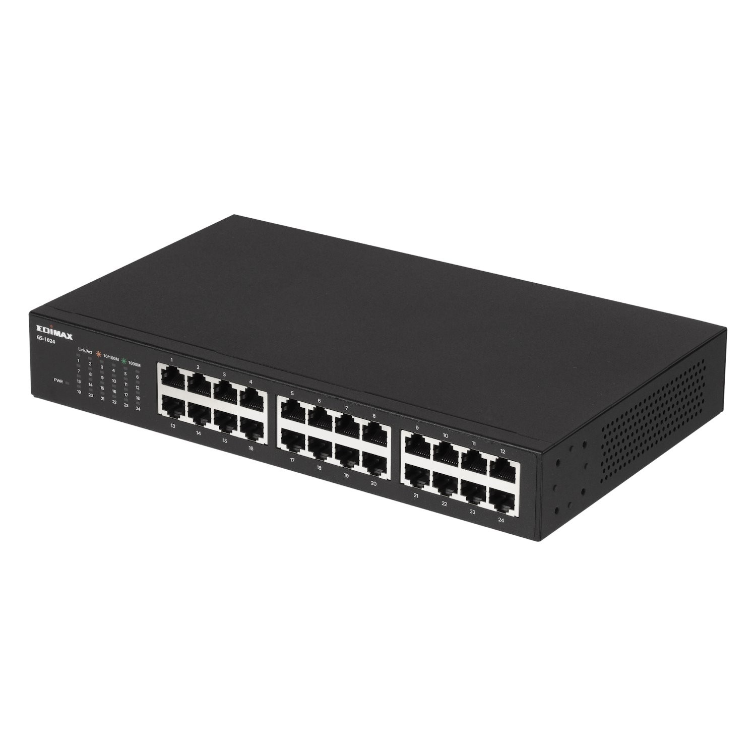 Edimax 24 Port Gigabit Rack-Mount Unmanaged Switch. High-Speed Networking And Jumbo Frames. Designed For Medium /Large Network Environments. Rack-Mount Kit Included.