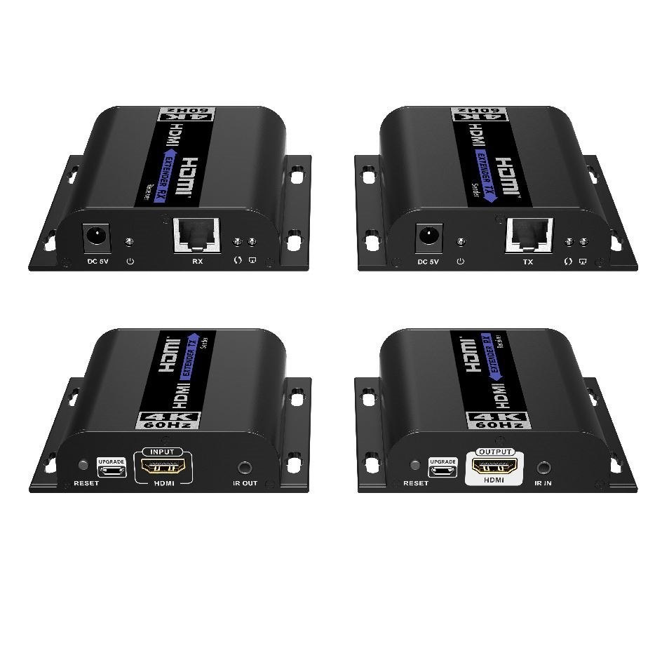 Lenkeng HDbitT Hdmi Extender Over Ip CAT5/5e/6 Network Cable Kit Includes Transmitter And Receiver. Supports Up To 120M 4K@60Hz Supports 4096x2160@60Hz, Supports 1-To-1 Or 1-to-Many Connections.