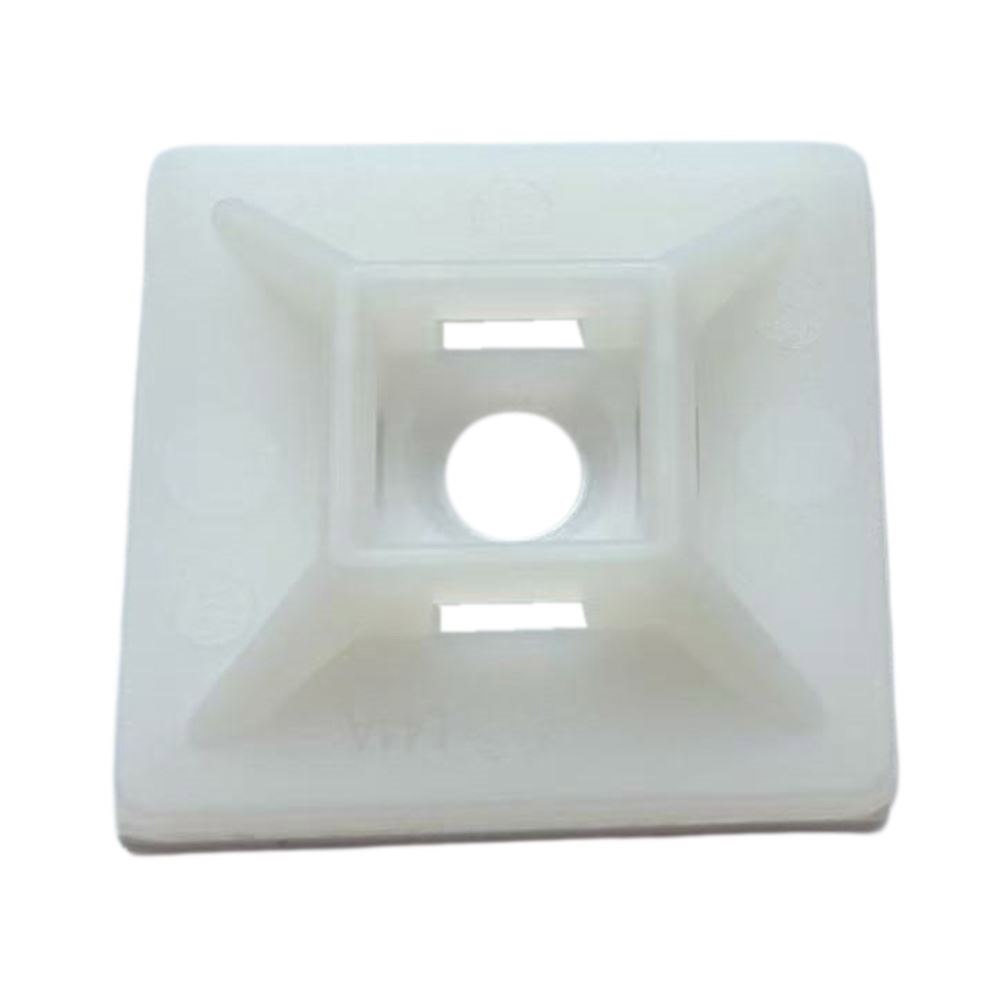 Dynamix 28 X 28MM Self Adhesive Natural Cable Ties Mount. Pack Of 20