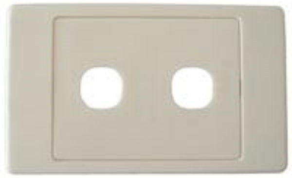 Amdex Switch Plate Only. 2 Gang Wall Face Plate (Accepts Clipsal Style Mechs)