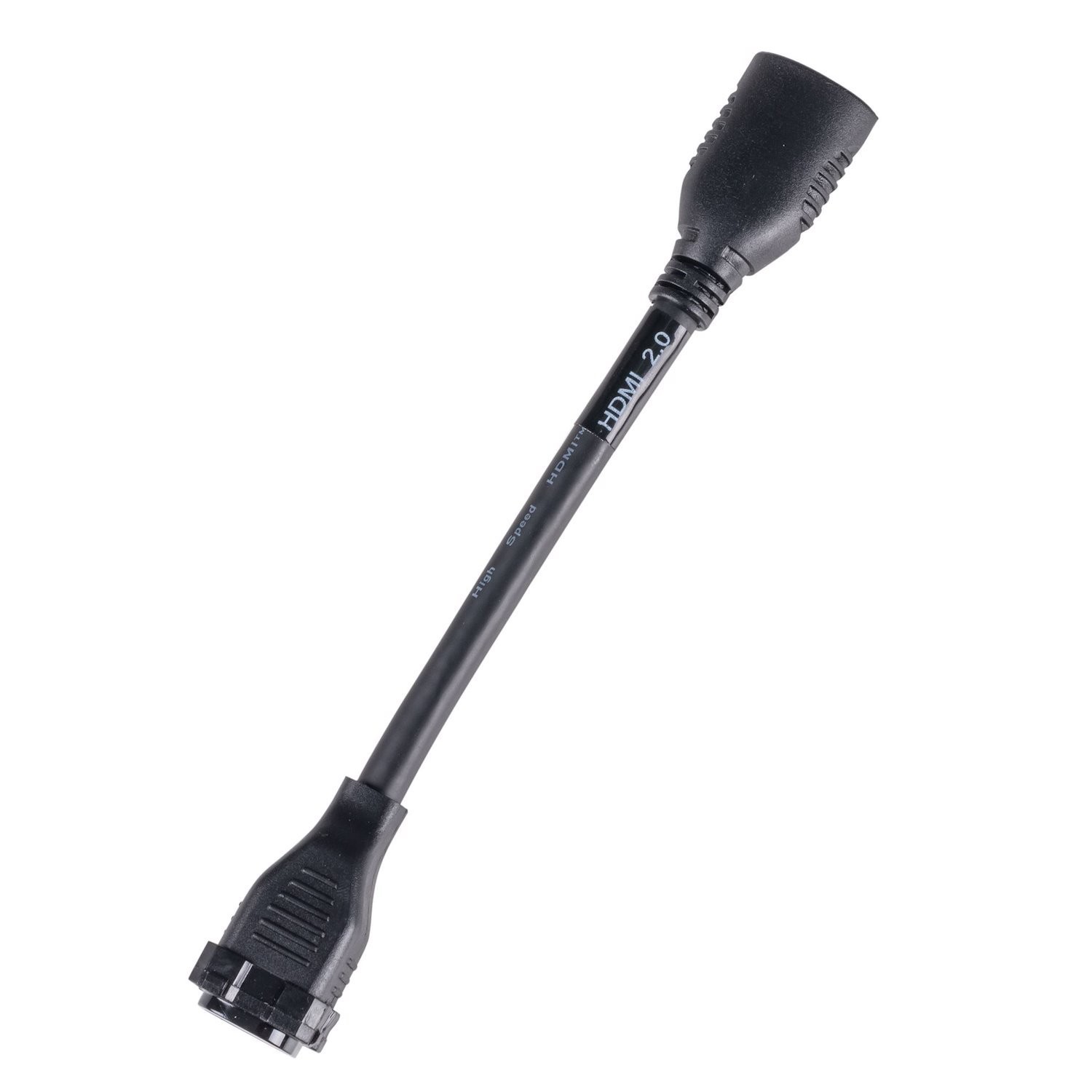 Amdex 150MM Hdmi Adapter Pigtail High-Speed With Ethernet Rated V2.1 Colour Black