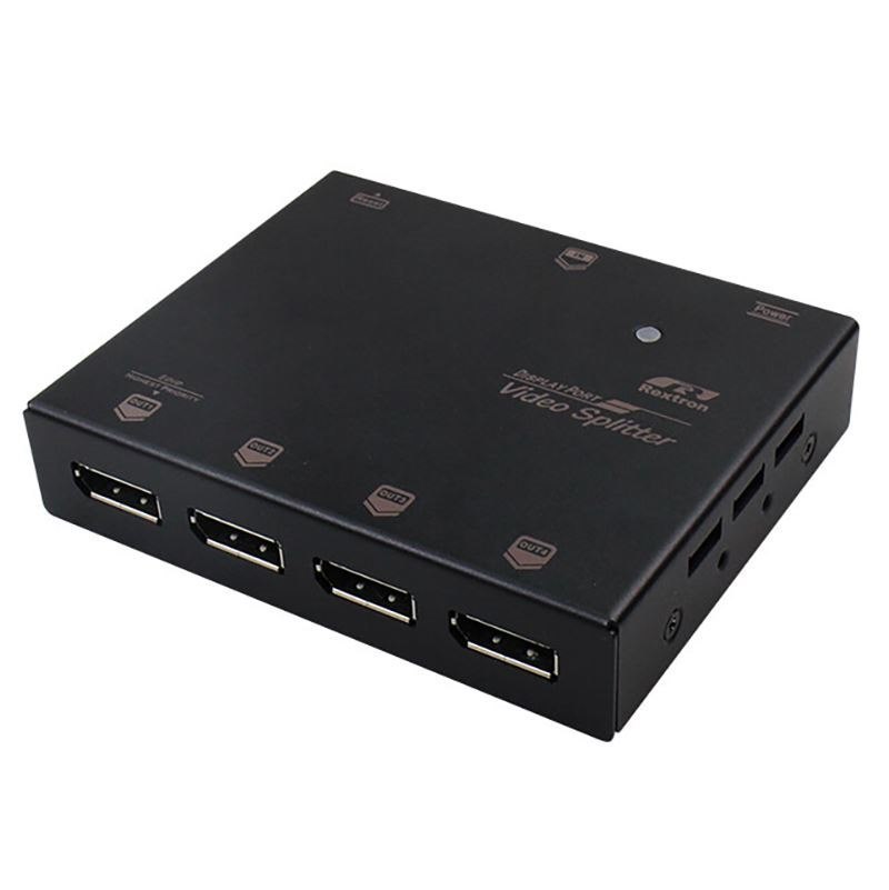 Rextron 1-4 Uhd Display Port Splitter. Supports 4K UHD@60Hz (3840x2160),QHD (2560X1440) & FHD (1920X1080). Output Port Supports DP++. Auto Edid Configuration. HDCP Mid-Year Sale Up To 30% Off