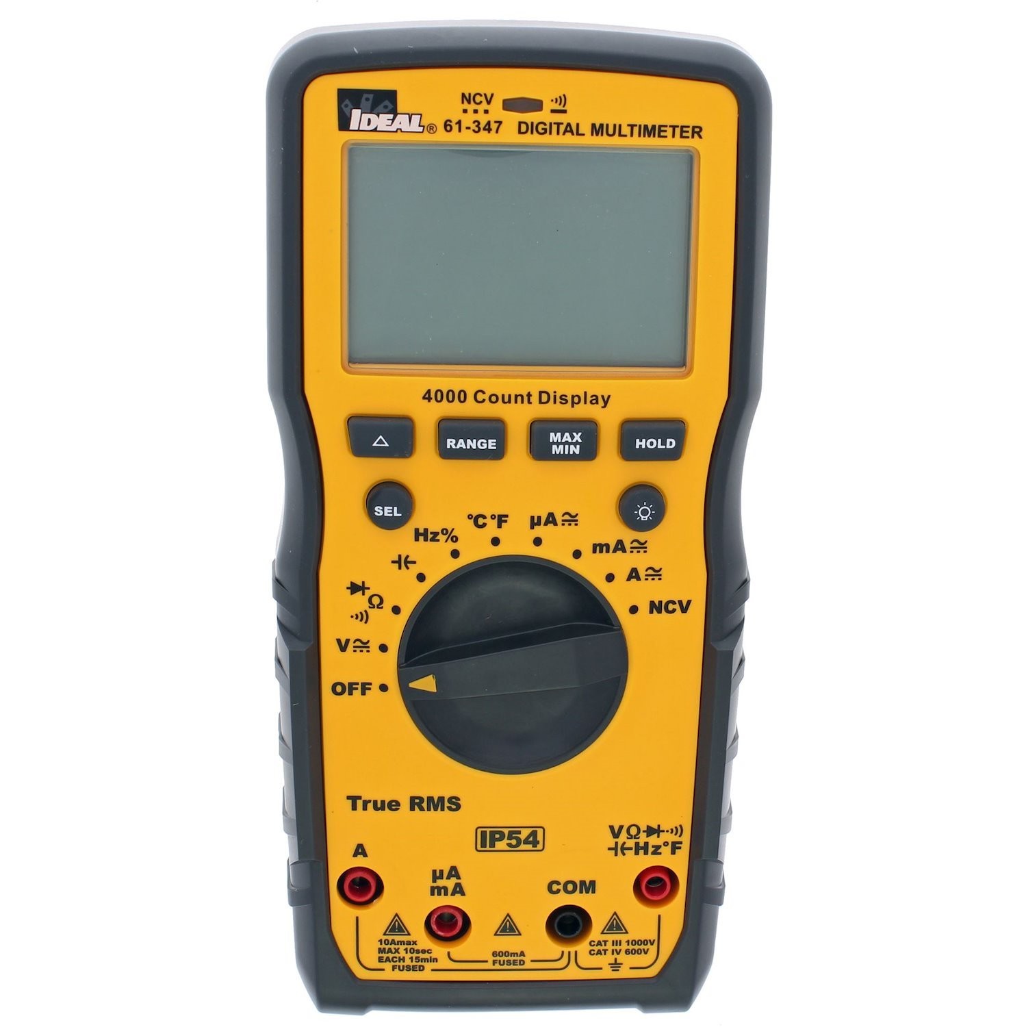 Ideal Industries 1000V Ac/Dc Multimeter. Cat Iv 600V And Cat Iii 1000V Rating.