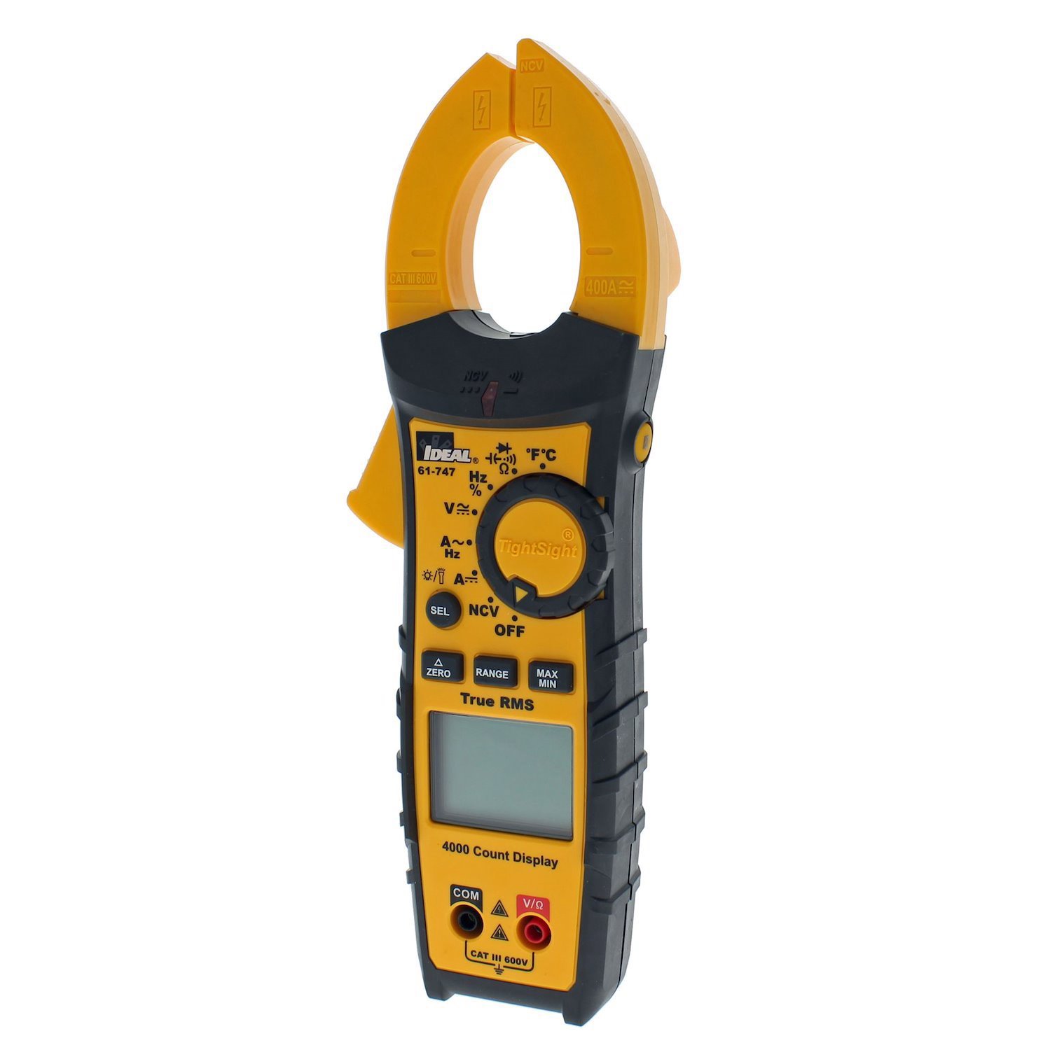 Ideal Industries 400A Ac/Dc TRMS TightSight Clamp Meter. Cat Iii 600V Rating.