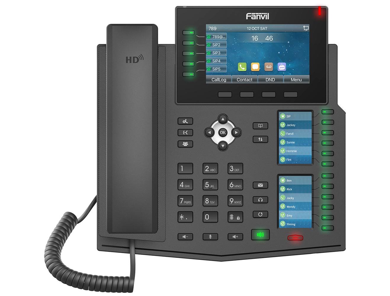 Fanvil X6U Enterprise IP Phone - 4.3" (Video) Colour Screen, 20 Lines, 60 x DSS Buttons, Dual Gigabit NIC, Built in Bluetooth