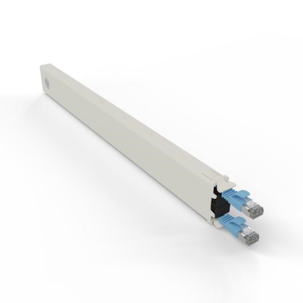 Patchbox.One 8Ru STP Blue Cat6A Cable Management Cassette, To Be Installed In Patchbox.One Frame (Poneframe)