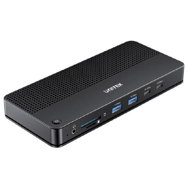 Unitek 13-In-1 Usb-C, 8K Universal Docking Station, 30Hz, 2 X Hdmi 2.1 + 1 X DP 2.0, 100W, Black