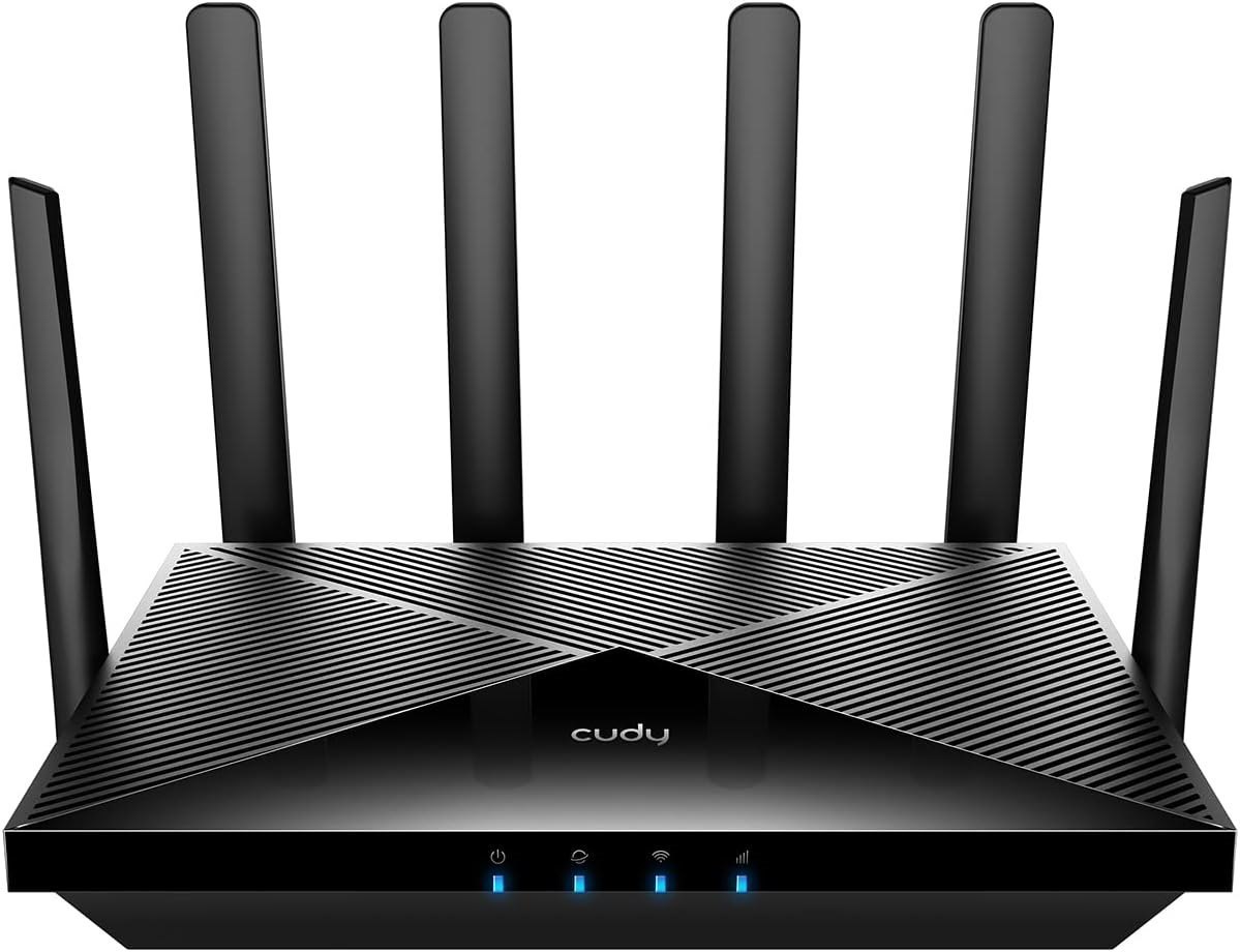 Cudy 5G NR SA NSA AX3000 WiFi 6 CPE Router, AX3000 Dual SIM 5G Cellular Router