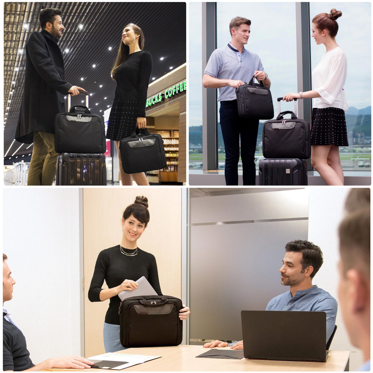 Everki Advance Carrying Case (Briefcase) for 35.8 cm (14.1") Notebook - Black