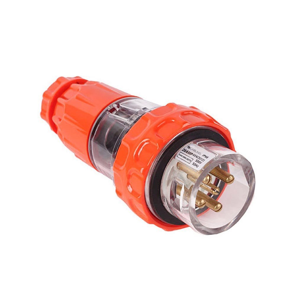 4Cabling 4C | Industrial Straight Plug 500V 5Pin 20A