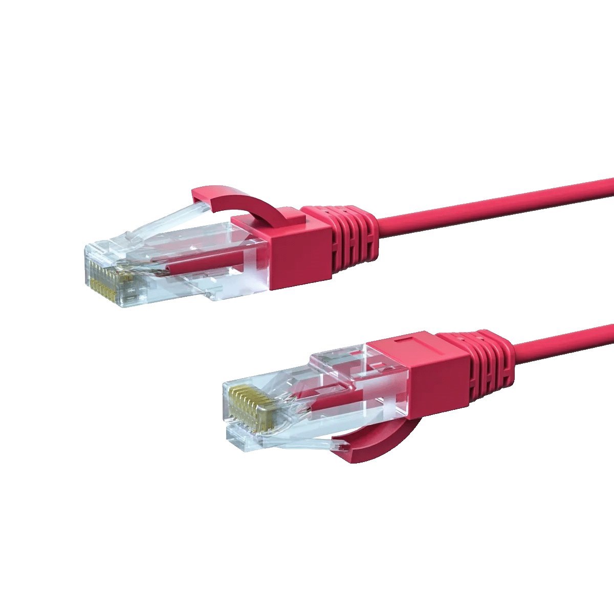 4Cabling 2.5M Cat6a Thin U/Utp LSZH 28 Awg RJ45 Network Cable | Red