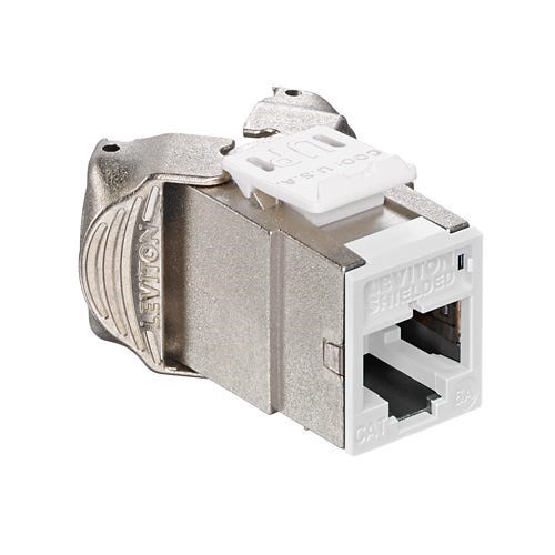 Leviton - Atlas-X1 Cat 6A Shielded Jack Tool Free - White