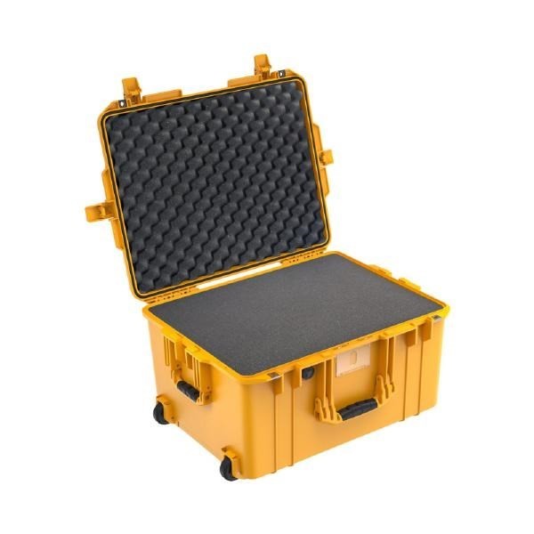 Pelican 1607 Air WF Wheeled Carry-On Hard Case With Foam, Yellow