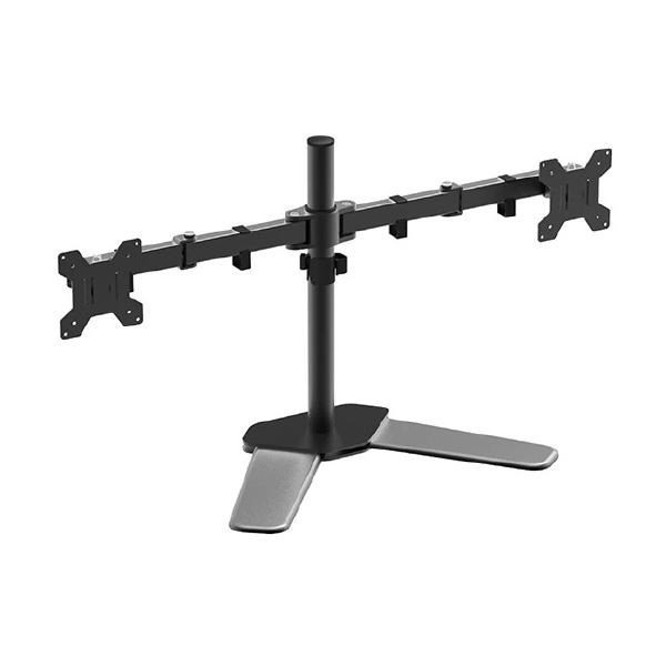 Shintaro Dual Monitor Mount For 10''-27'' Screen, Articulated Arms, Freestanding, 360 Rotation, 180 Swivel, 90 Tilt, 9KGS Max Load Weight