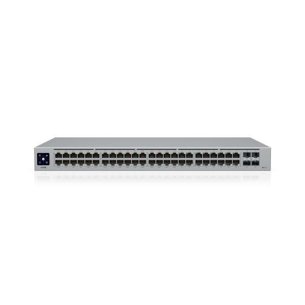Ubiquiti Usw-48-Poe UniFi Standard PoE 48-Port Switch, Layer 2, 32X Gbe PoE+ Ports, 16X Gbe Ports &Amp; 4X 1Gb SFP Ports, 195W Budget