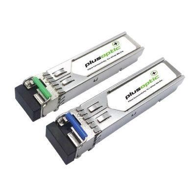PlusOptic HP / Aruba Compatible (J9143B J9143C) 1.25G, BiDi SFP, TX1490nm / RX1310nm, 20KM Transceiver, LC Connector For SMF With Dom
