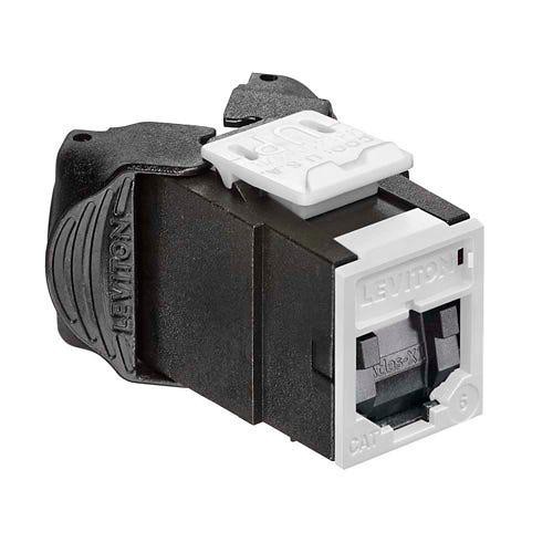 Leviton - Atlas-X1 Cat 6 Unshielded Jack With Shutter Tool Free - White