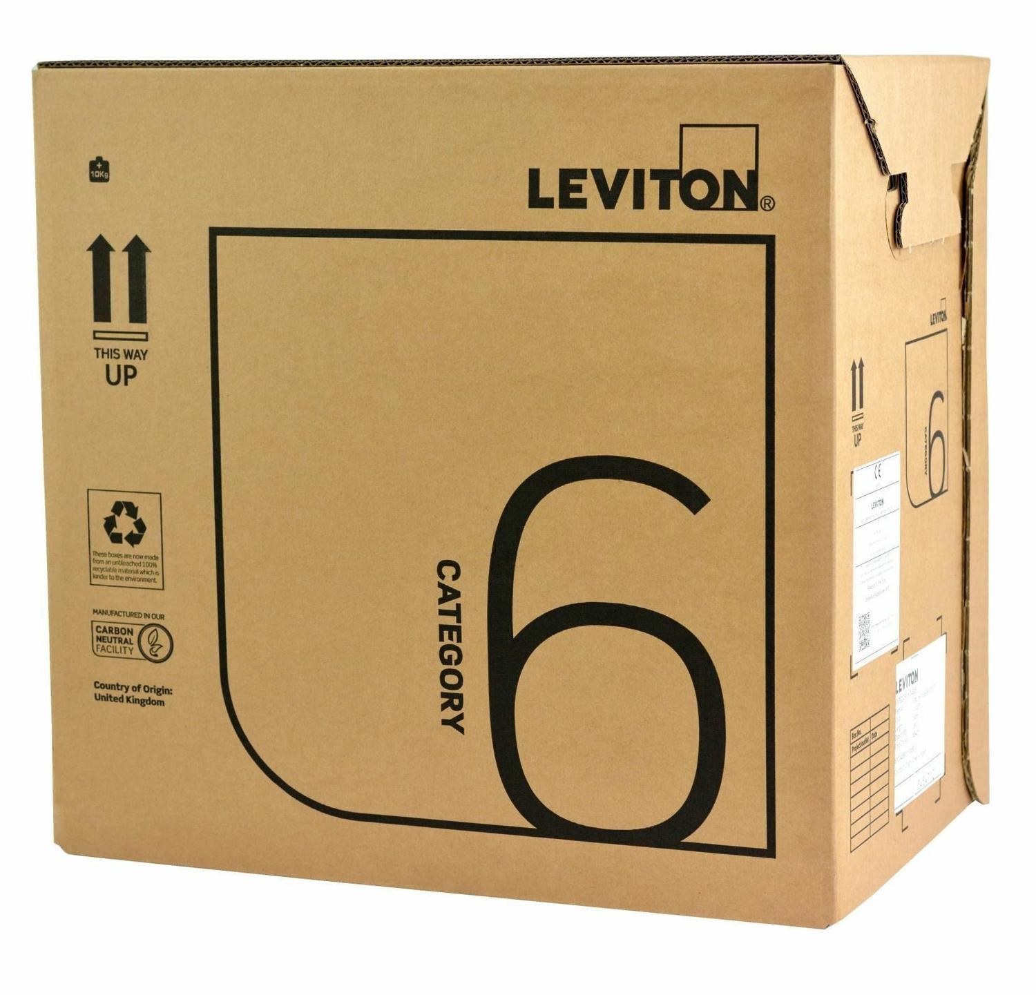 Leviton - Cat 6 23 Awg U/Utp 4 Pair LSHF/LSZH Cable Grey 305M- EuroClass Eca