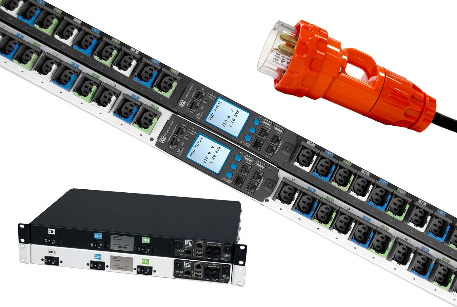 Chatsworth Ea-3462-C Monitored eConnect Pdu | Black | Horizontal 2U | Iec 32A 1P+N+E Input