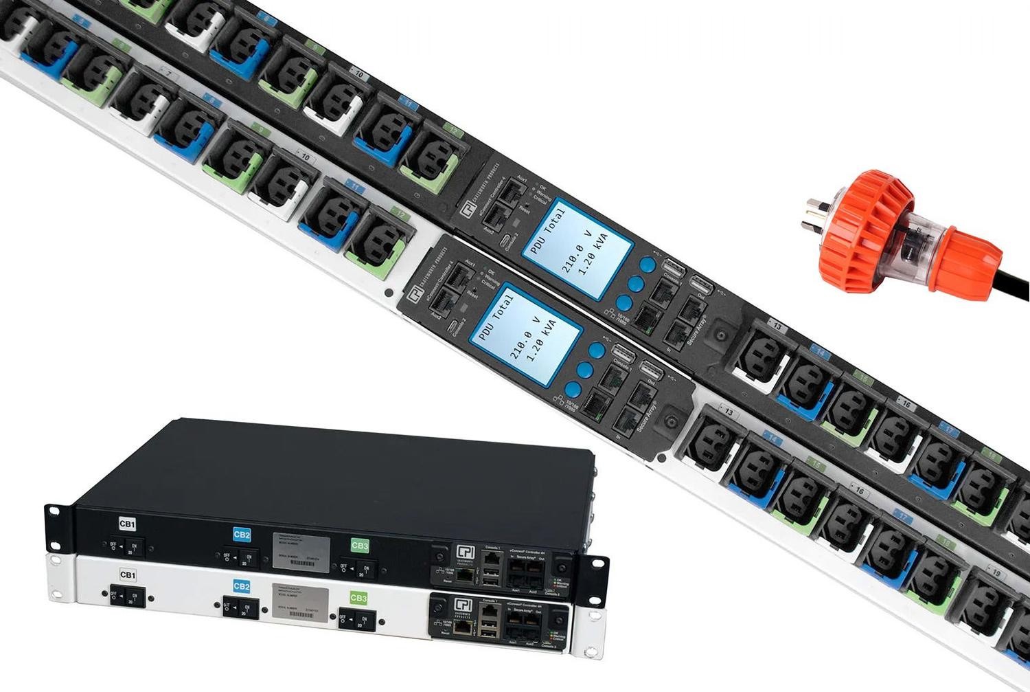 Chatsworth Ea-3460-C Monitored eConnect Pdu | Black | Horizontal 2U | As/Nzs 3112 15A 3-Pin Flat
