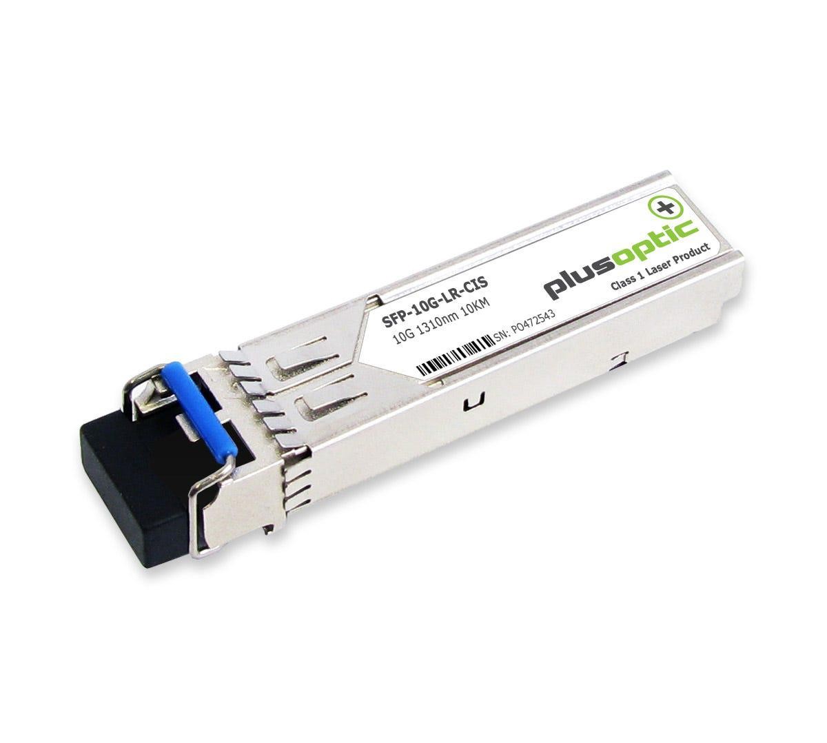 PlusOptic Cisco Compatible (SFP-10G-LR SFP-10G-LR-X SFP-10G-LR-S) 10G, SFP+, 1310NM, 10KM Transceiver, LC Connector For SMF With Dom. Sfp-10G-Lr-Cis Taa