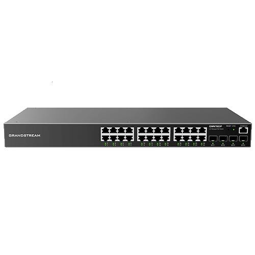 GrandStream | GWN7803P | Enterprise Layer 2+ Managed PoE Network Switch, 24 X GigE, 4 X SFP