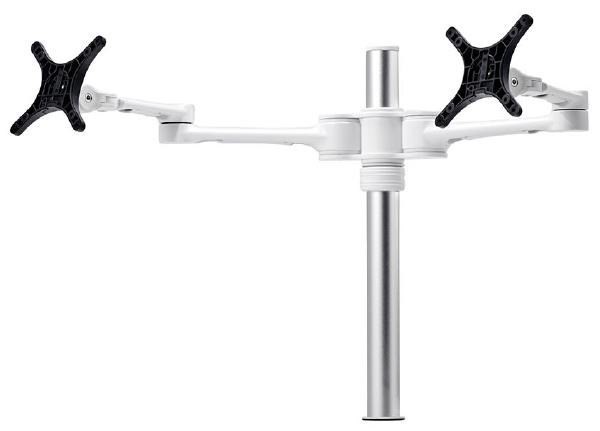 Atdec Desk Mount for Mini PC, Monitor, Flat Panel Display, Curved Screen Display - White - Landscape/Portrait