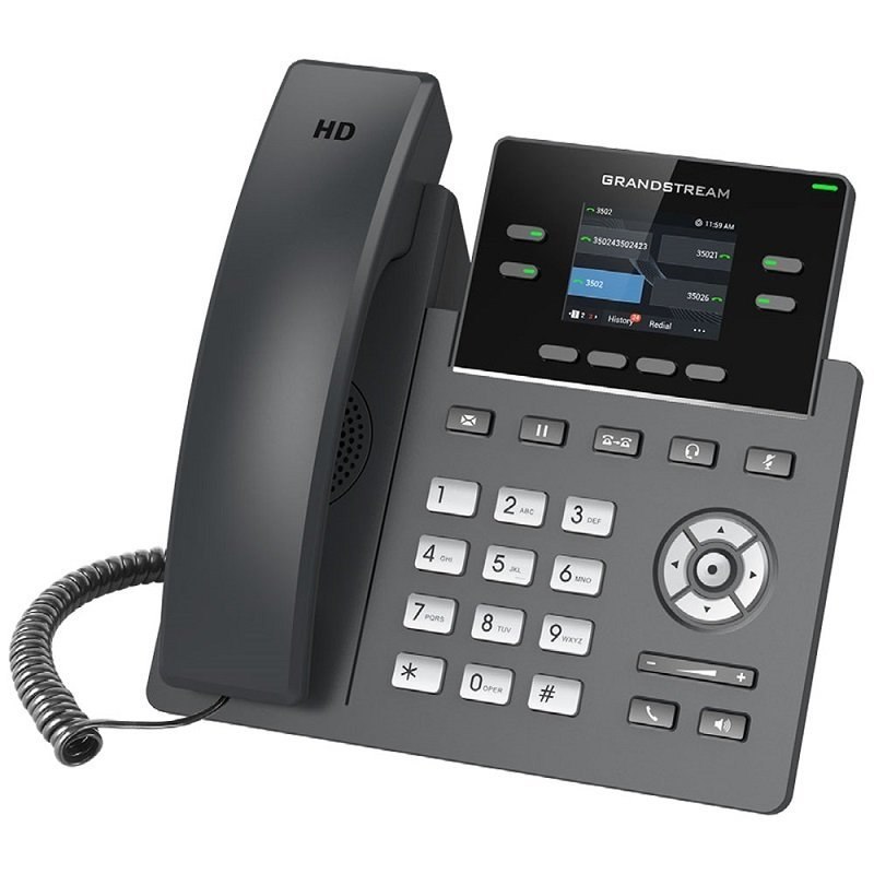 Grandstream 4 Lines 2 Sip Accounts 2.4 In SCVRN Colour Wifi