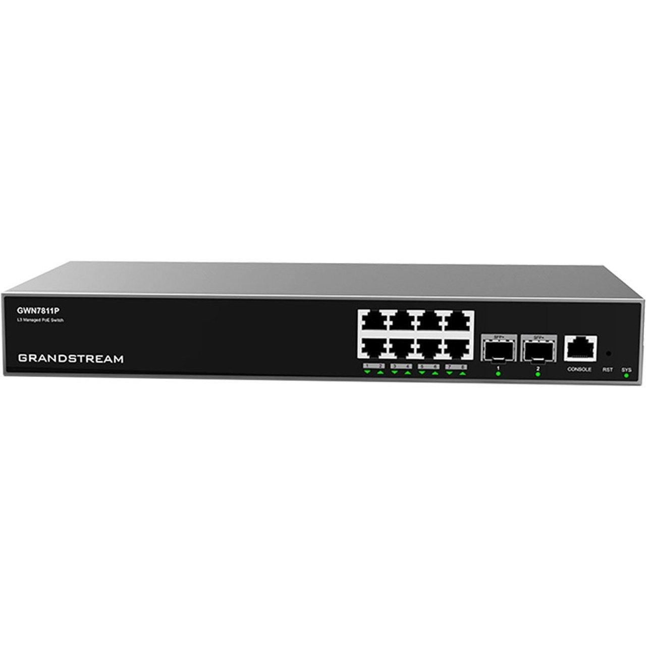 Grandstream Enterprise Layer 3 Managed PoE Network Switch 8 X GigE 2 X SFP