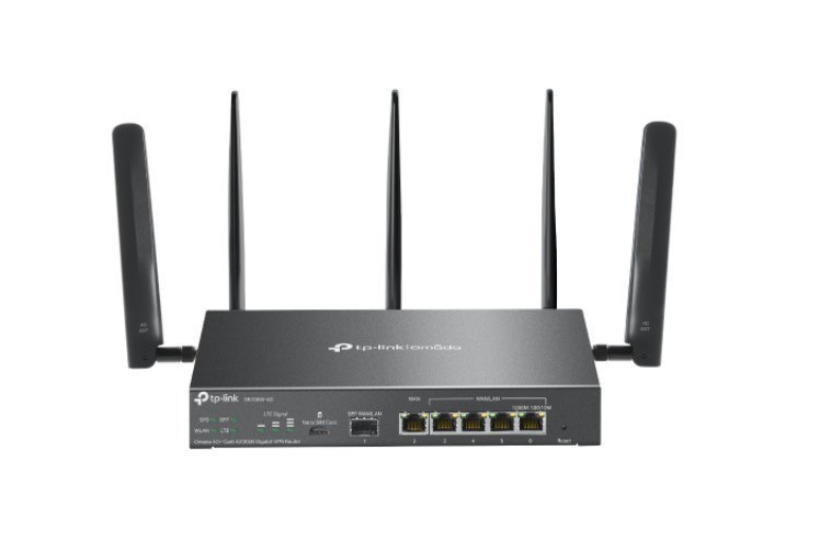 TP-Link Omada 4G+ Cat6 Ax3000 Gigabit VPN Router(ER706W-4G), 5-Year WTY