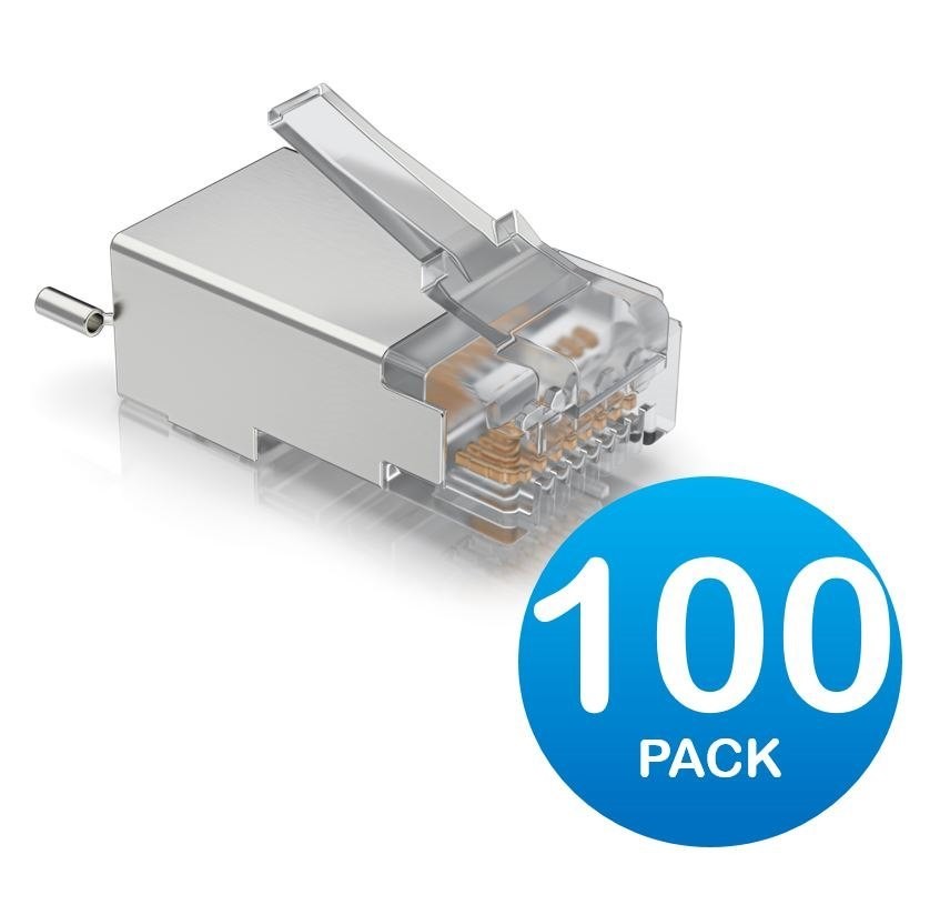 Ubiquiti Uisp Surge Protection Connector SHD, UISP-Connector-SHD, 100 Pack, Sheilded Cable RJ45 Connector, Replaces TC-Con