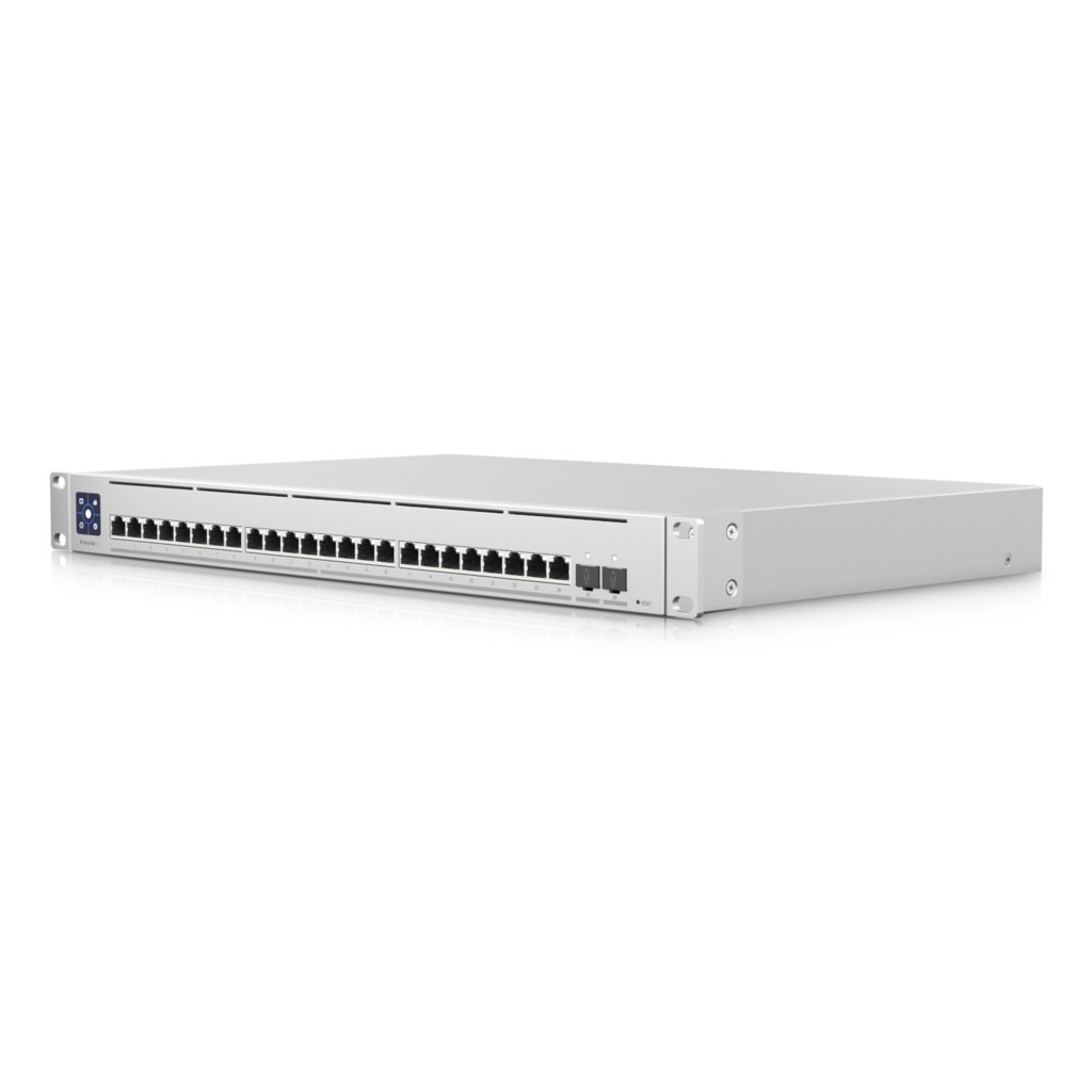 Ubiquiti UniFi Network, Switch, USW-EnterpriseXG-24, 24-Port, (24) 1/2.5/5/10GbE Ports, (2) 25G SFP 28 Ports, Layer 3, Rack Mount