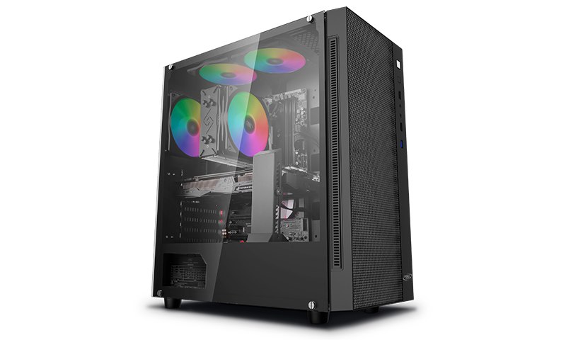 Deepcool Matrexx 55 Mesh Atx Minimalist Tempered Glass Case, Supports E-Atx MB