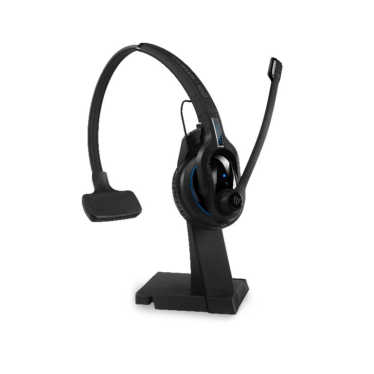 Sennheiser Epos | Sennheiser Impact MB Pro1 Uc ML Bluetooth 4.0 Headset With Desk Usb Stand, Monaural, Noise Cancelling Mic, Upto 15 Hours Talk, Teams Certified