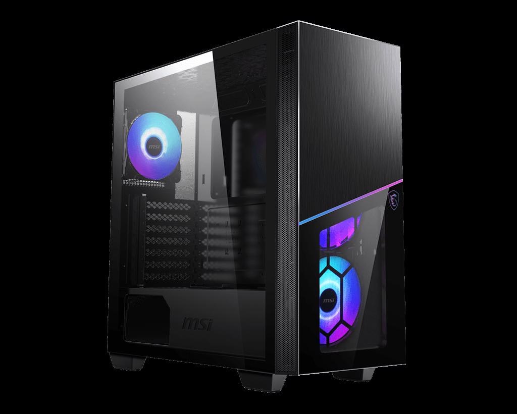 Msi MPG Sekira 100R Mid-Tower Case, Supports E-Atx / Atx / M-Atx / Mini Itx, 2X Usb 3.2, 1X Usb-C, 1X Audio, 1X Mic, Atx Power Supply