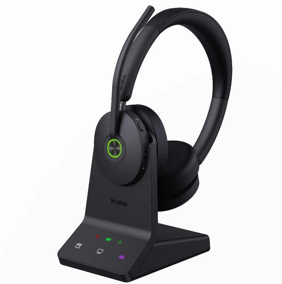 Yealink WH68 Dual Uc Dect & Bluetooth Wireless Technology, 4-Mic Hybrid Anc, 4-Mic Noise Cancellation, All-Day-Wearing Comfort