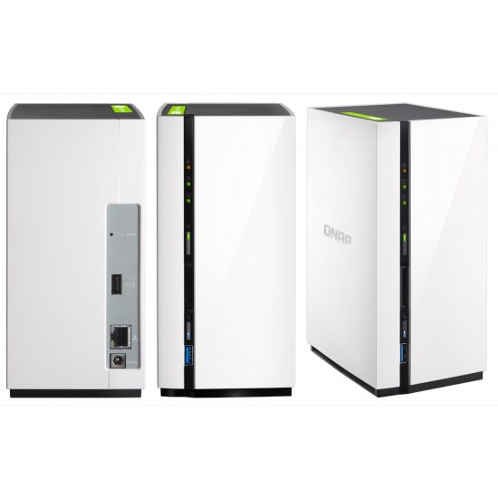 Qnap Ts-228A, 2 Bay Nas (No Disk),1Gb, ARM-1.4GHz, Usb, GbE(1), TWR, 2YR