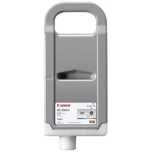 Canon Lucia EX PFI-706GY Original High Yield Inkjet Ink Cartridge - Grey Pack