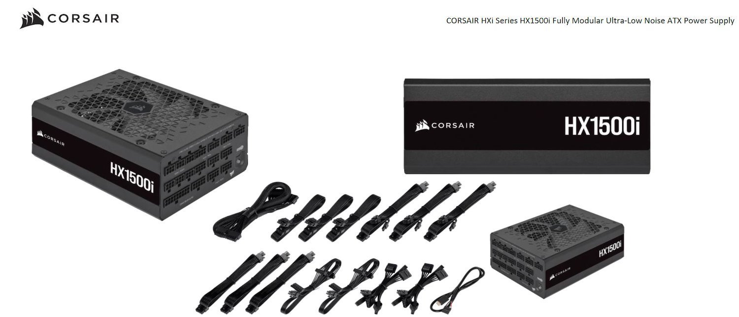 Corsair HXi Series HX1500i Fully Modular Ultra-Low Noise Atx Power Supply