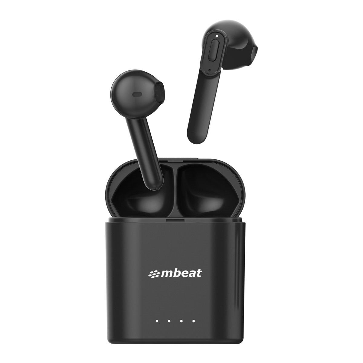 mBeat (LS)mbeat® E1 True Wireless Earbuds/Earphones - Up To 4HR Play Time, 14HR Charge Case, Easy Pair Fully Charging Time 2 Hours Additional Play 14 HR