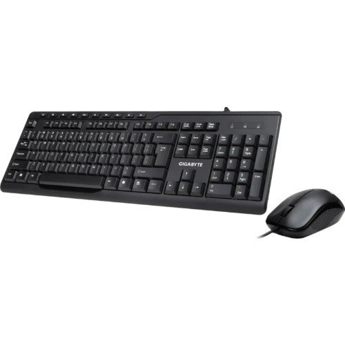 Gigabyte (LS) Gigabyte KM6300 Usb Wired Keyboard & Mouse Combo Multimedia Controls 1000Dpi Adjustable Portable Slim Receiver Stylish Design Comfort