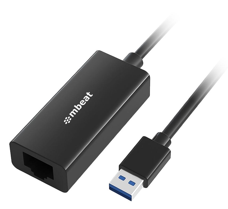 mBeat (LS) Mbeat® Usb 3.0 Gigabit Etherent Adapter - Black RJ45, Up To 1000Mbps Speed. Compact And Lightweight Material: Abs Plastic Weight: 24.5G