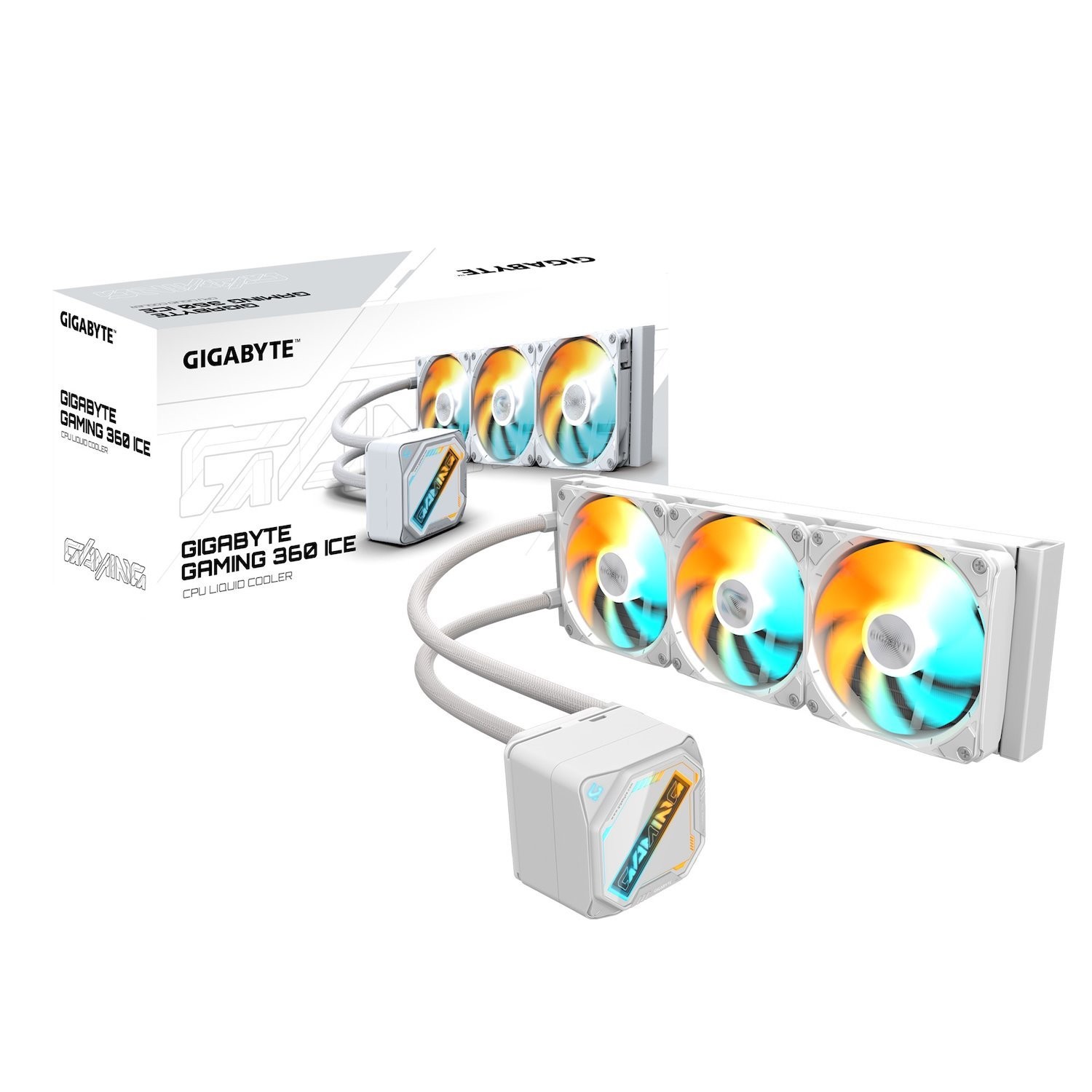 Gigabyte (LS) Gigabyte Gaming 360 Ice All-In-One Liquid Cooler, Intel 1851 / 1700 / 115X / 1200, Amd Am5 / Am4, Color Ice